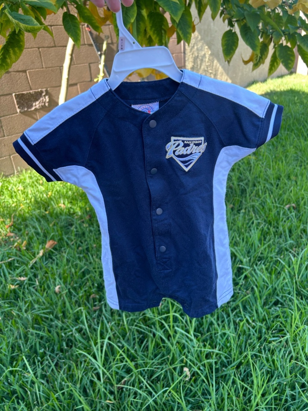 Genuine Merchandise San Diego Padres Navy & White Padres Baby Romper